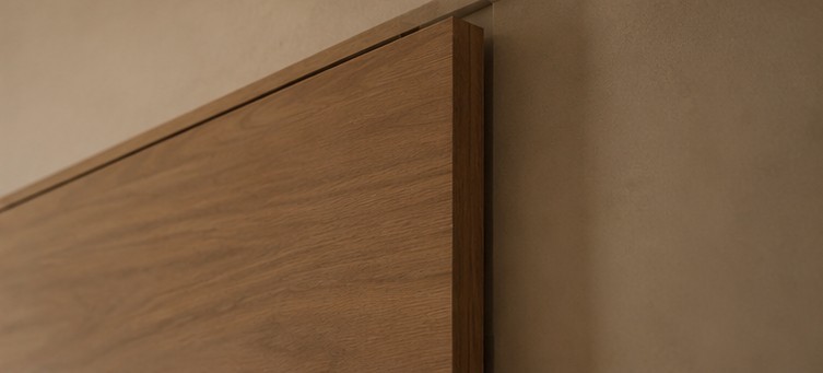 Wood wall paneling detail