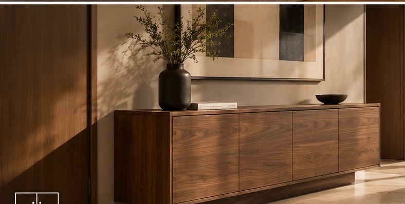 Walnut console