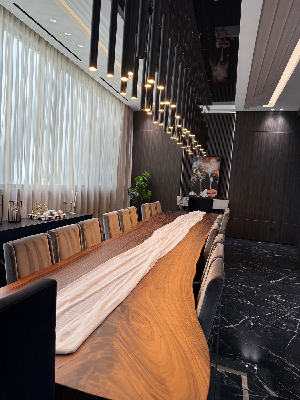 Live edge dining table