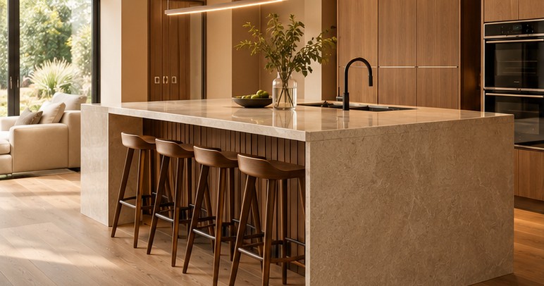 Custom island cabinetry