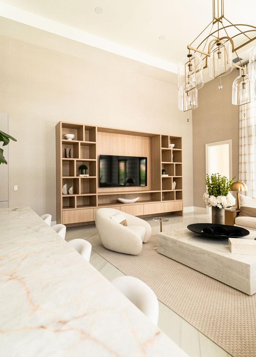 White oak wall unit